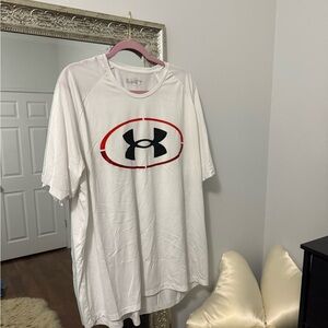 Under Armour White and Red Men's Tee